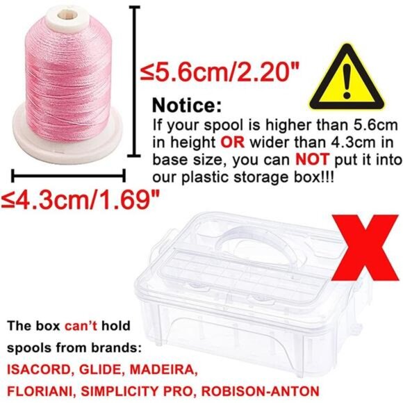 New brothread 4 Layers Stackable Clear Storage Box/Organizer for Holding 80 - Picture 3 of 7